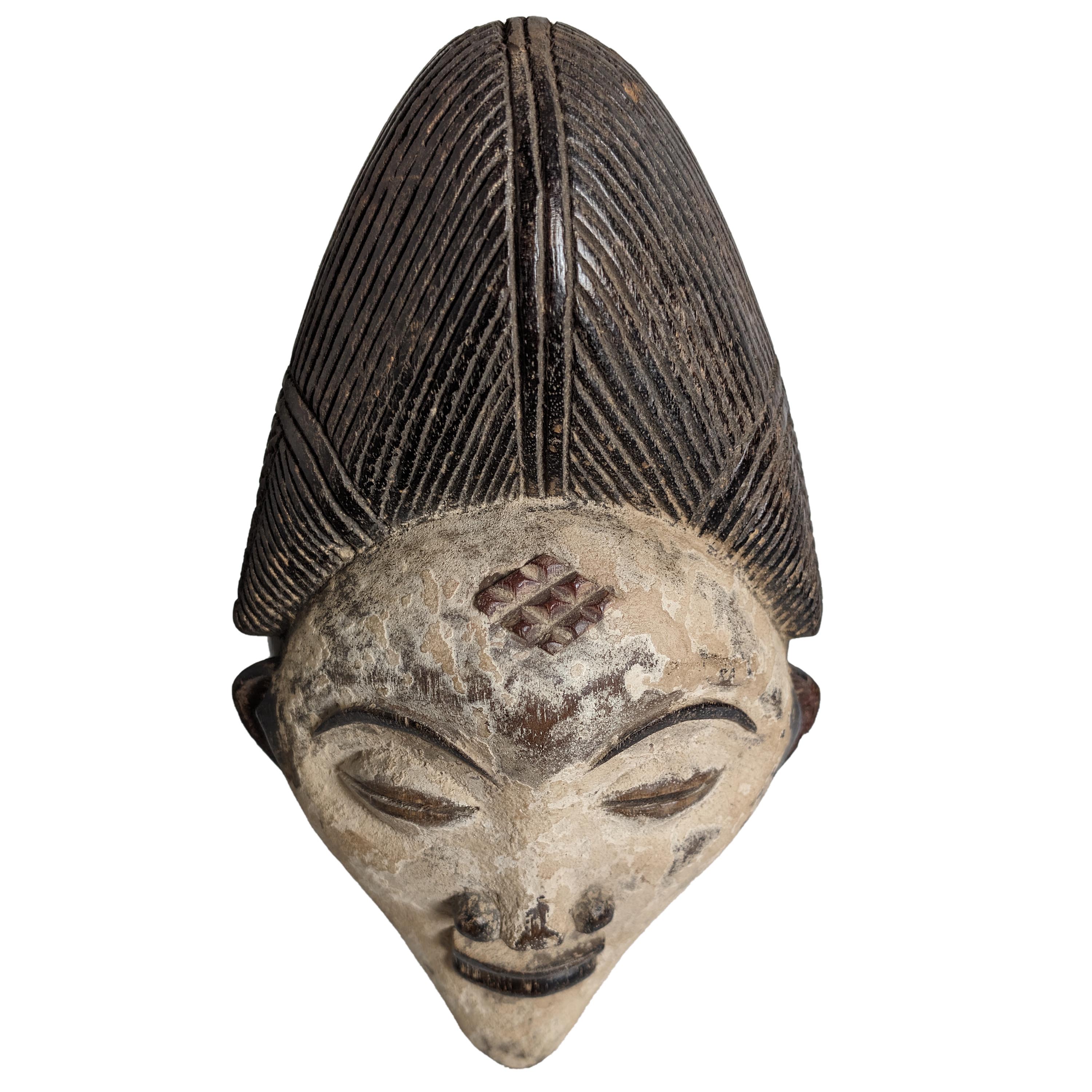 プヌ族仮面 31cm アフリカン プリミティブアート マスク （p300-03