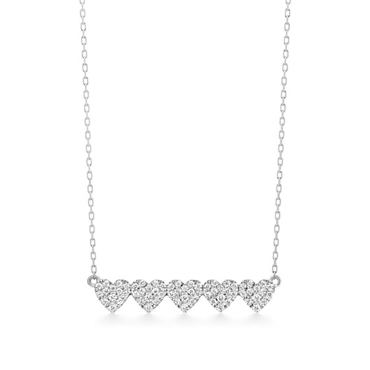 ハートパヴェクインテット ネックレス | AHKAH / アーカー | 【公式