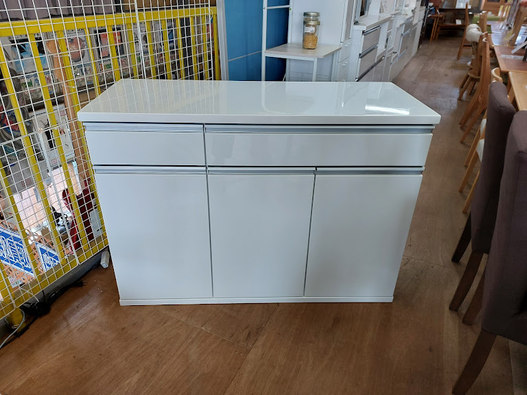 ニトリ マルチ120 バーカウンター 収納あり 白 【愛品倶楽部柏店