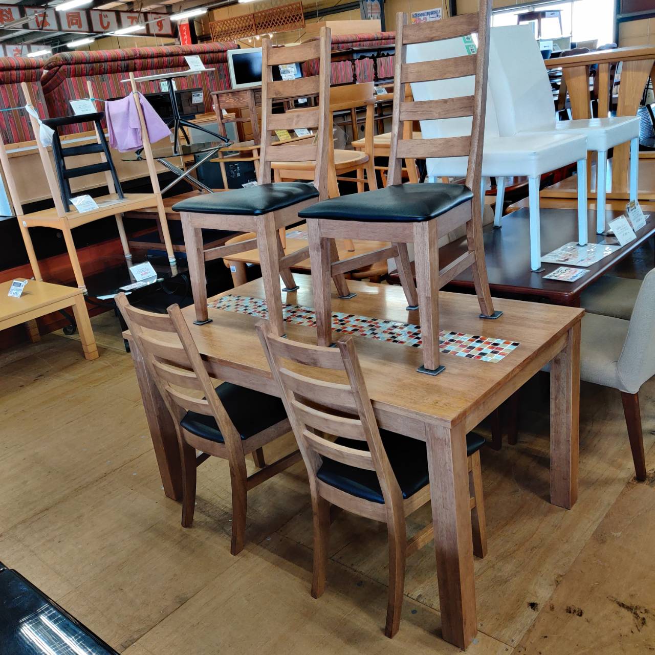 大川家具 ダイニング5点セット TESTA 販売中！ 愛品倶楽部柏店