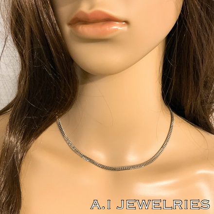 Pt850 喜平 6面カット ダブル ネックレス 20g 40cm / Pt850 6cut