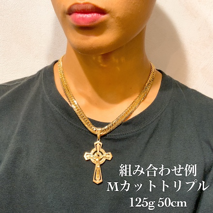 受注生産】クロス ペンダント 18金 超特大 大きい サイズ K18 crosa