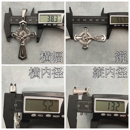 プラチナ900 ジーザス クロス ペンダント Lサイズ / Pt900 Jesus cross