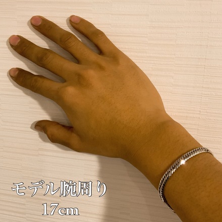 プラチナ850 12面カット トリプル ブレスレット 18g 18cm / Pt850