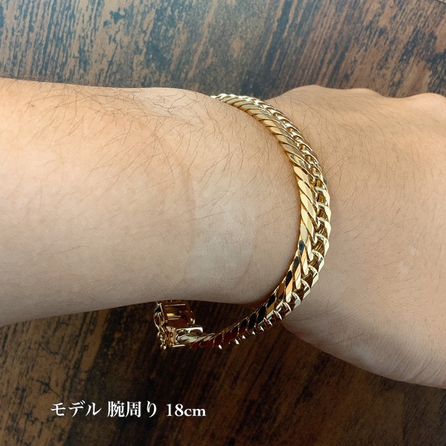 K18 20面カット トリプル 40g 20cm ブレスレット / K18 20cut triple