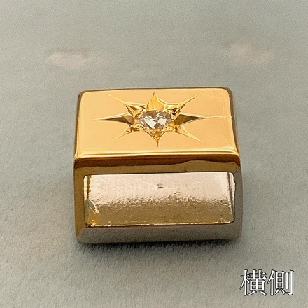 18金 プラチナ900 コンビ ビーズ ウィズ ダイヤモンド beads1kp / K18