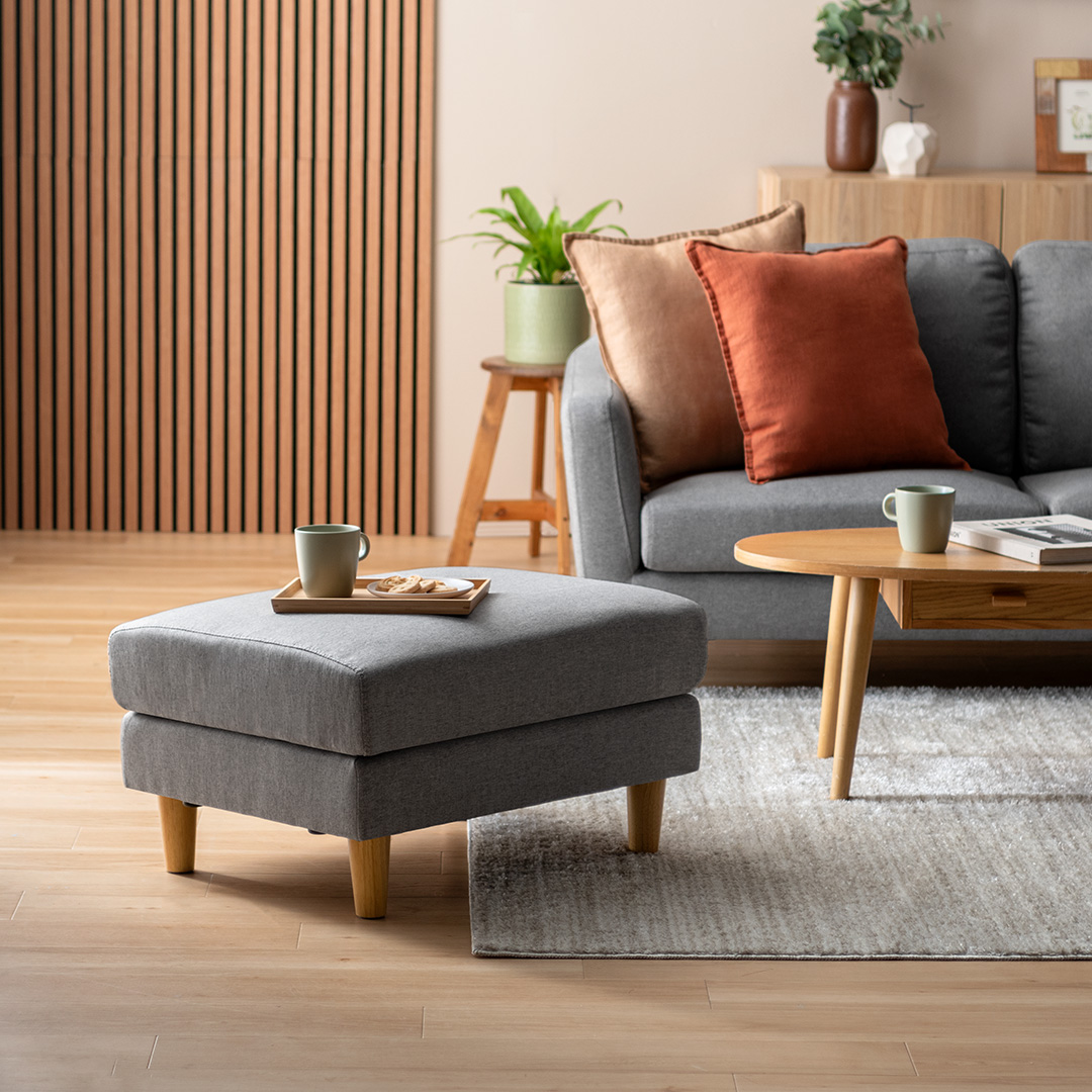 lehuysオッドマン オットマン スツール 足置き ファブリック レザー