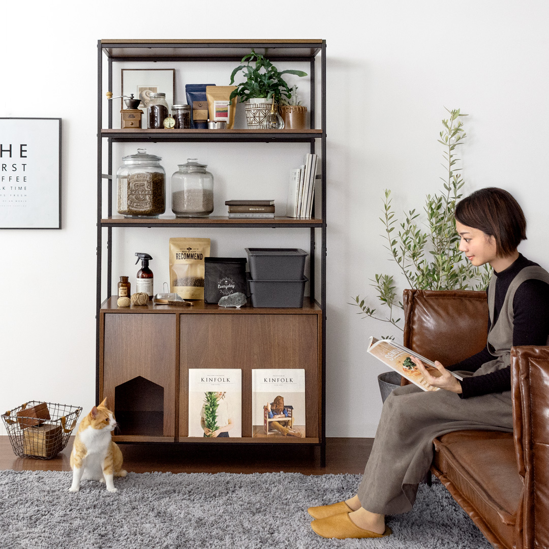 猫用トイレ収納ラック Selma (セルマ) ロータイプ | 家具・インテリア