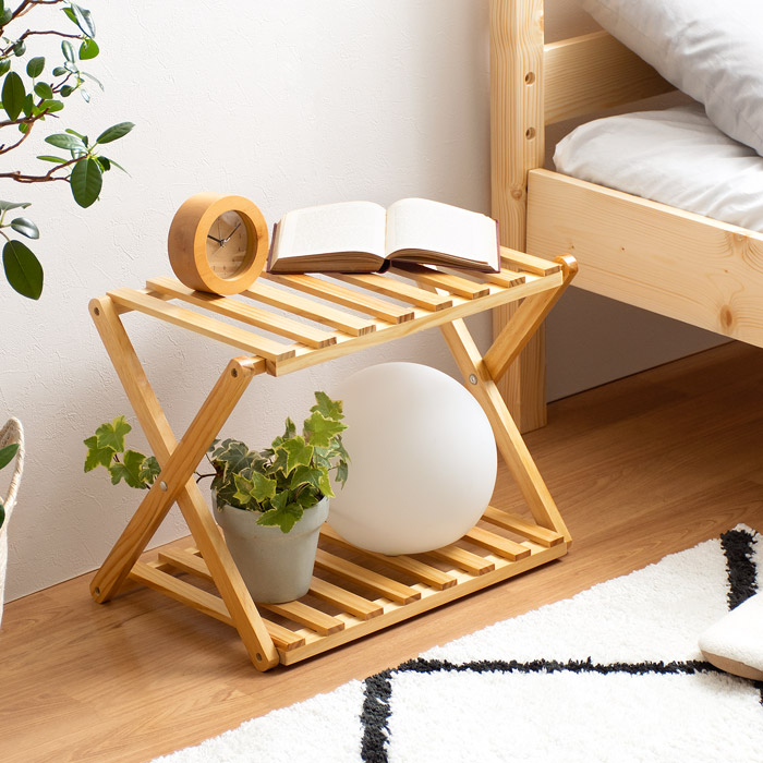 フォールディングラック 2段タイプ 折りたたみ式 | 家具・インテリア