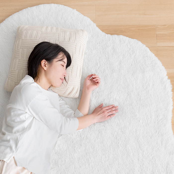 FUR ムーンカーペットラグ 200x200 難あり FUR ムーンカーペットラグ