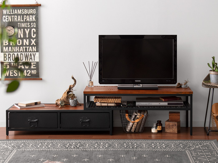 ヴィンテージウッド伸縮TVボード BILLS(ビルズ) | 家具・インテリア