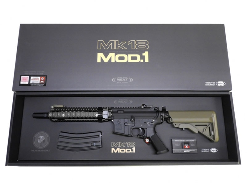 中古】東京マルイ MK18 MOD.1 GBB マガジン3本付き 付属品あり 中古