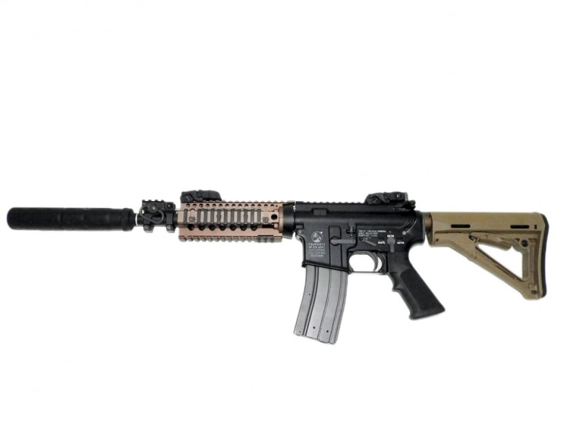 WA] M4A1 CQB-R サプレッサー&ハンドガード&ストックカスタム (中古)の