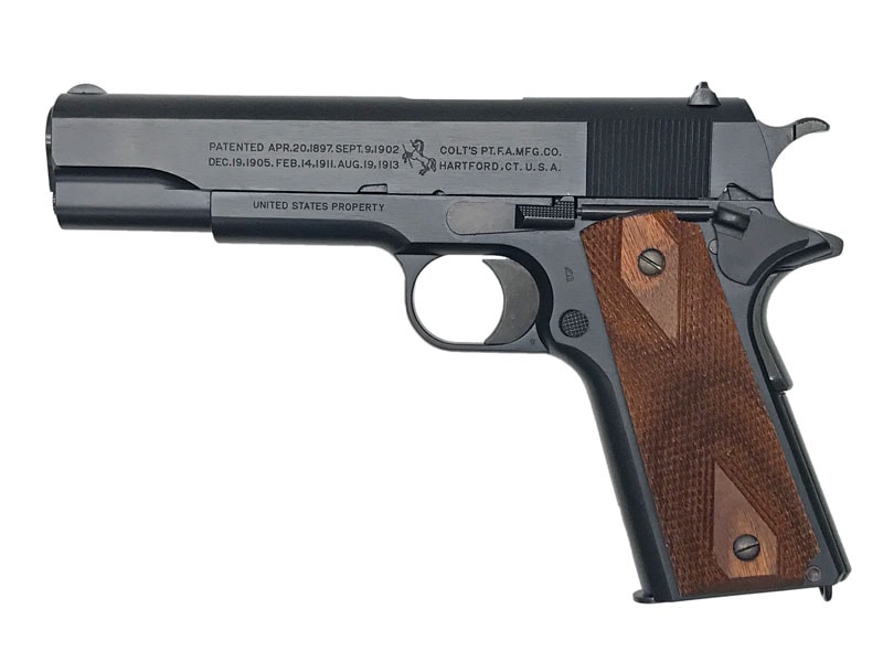 WA] コルトガバメント M1911 ブラックアーミー ガスブローバック 木製