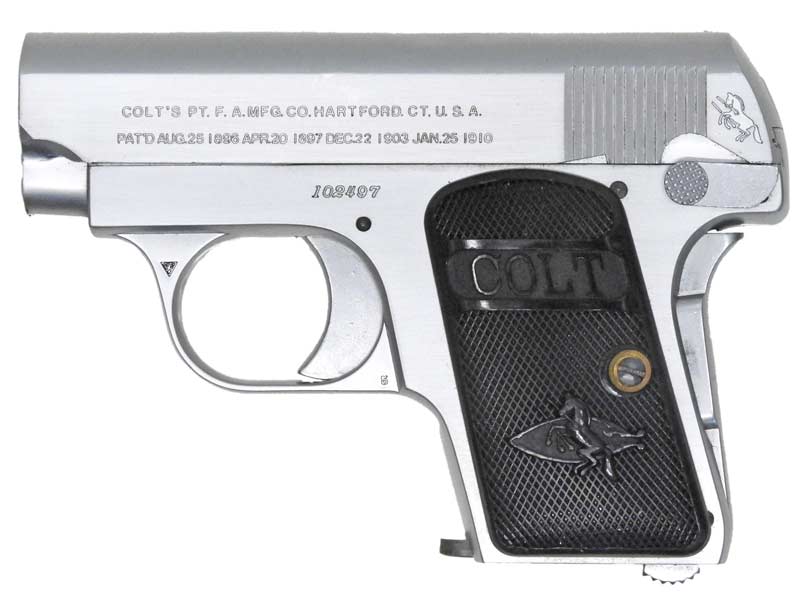 コクサイ] コルト ポケット .25オート シルバー 発火モデルガン 動作