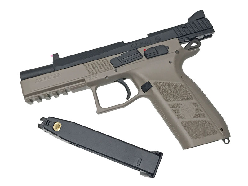 Carbon8] CZ P09 TAN タンカラーCO2 ガス ブローバック ガスガン 新型