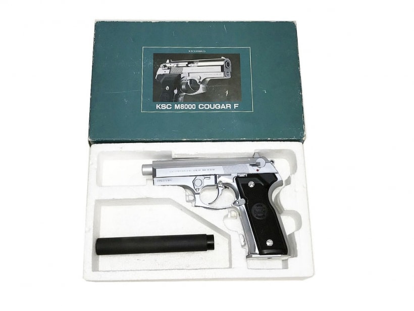 KSC] ベレッタ M8000 クーガーF INOX ステンレスシルバー サイレンサー