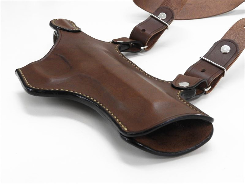 ノーブランド] ソードカトラス用 本革ダブルショルダーホルスター (未