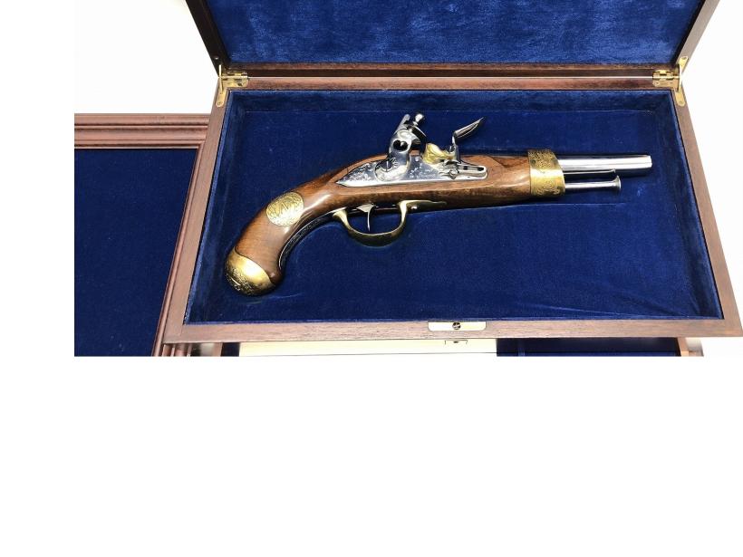 フランクリンミント] ナポレオン フリントロックピストル 木&鉄&真鍮製