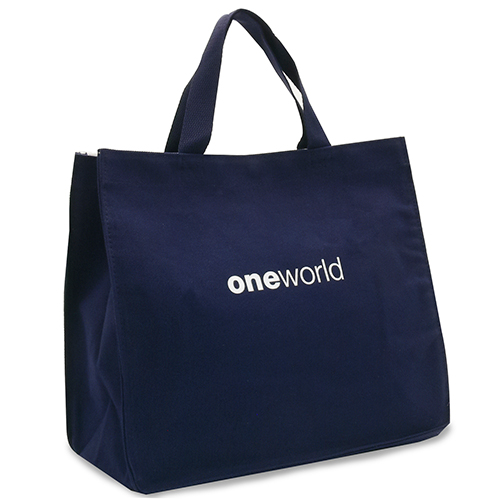JAL oneworld トートバッグ 底板付（ネイビー）