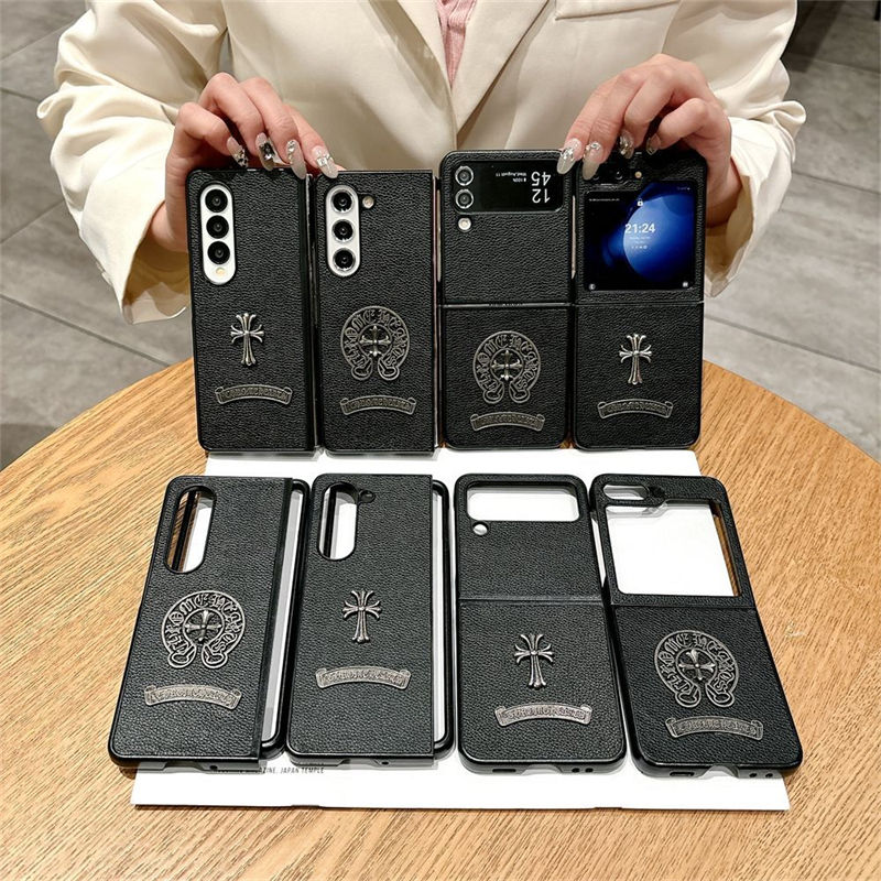 クロムハーツ Chrome Hearts galaxy zflip4 5 6 7ケース高品質 galaxy