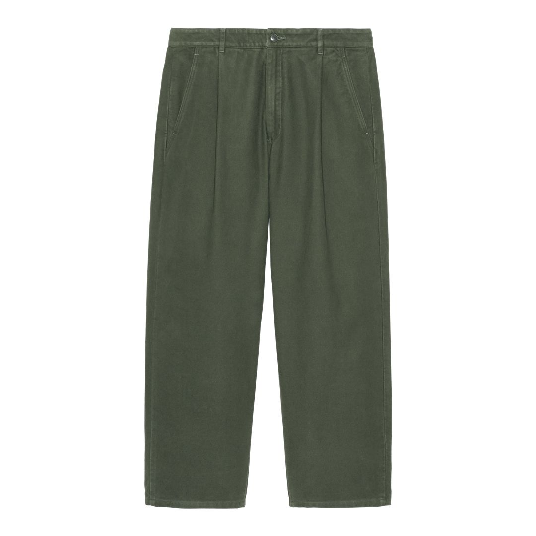 C.E - Brushed Soft Cotton One Tuck Pants Green | ALTERFATE