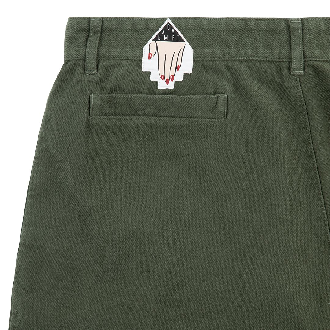 C.E - Brushed Soft Cotton One Tuck Pants Green | ALTERFATE