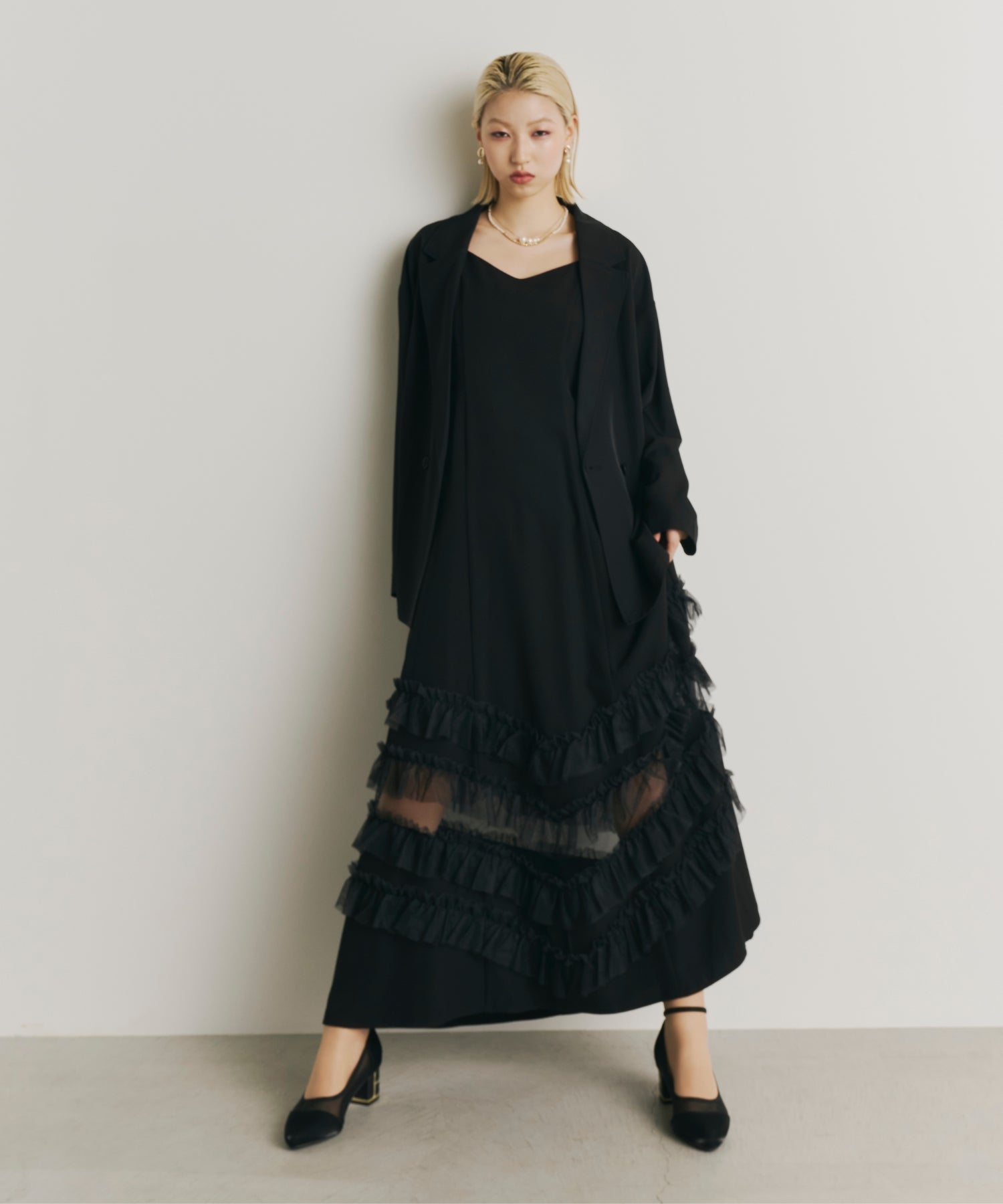 Transparent hem setup dress(934-1) – ALTIERA