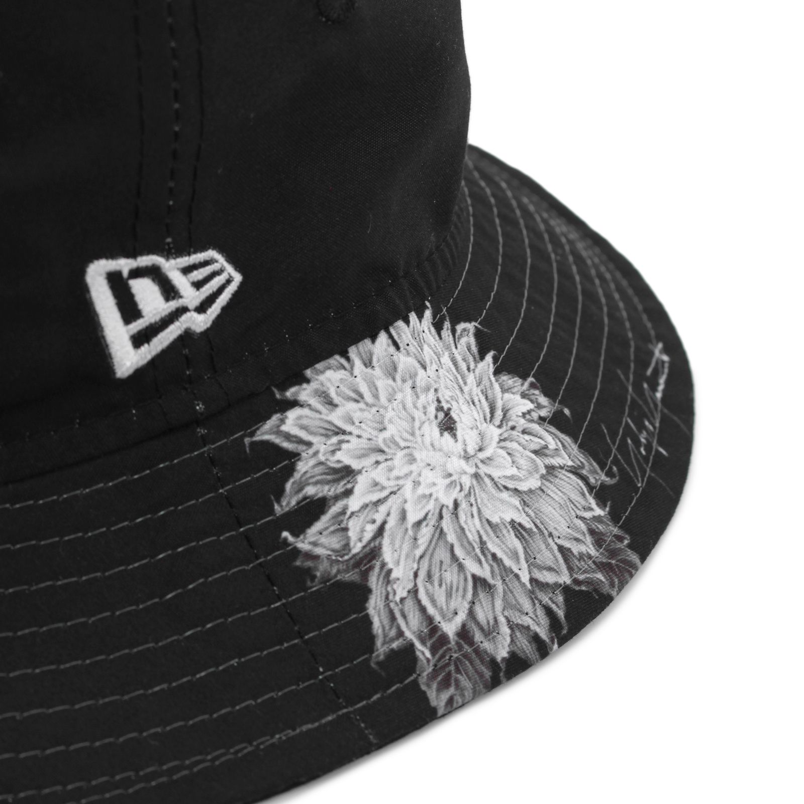 yohji yamamoto - pour homme × NEW ERA BUCKET01 YY DAHLIA BLKRED