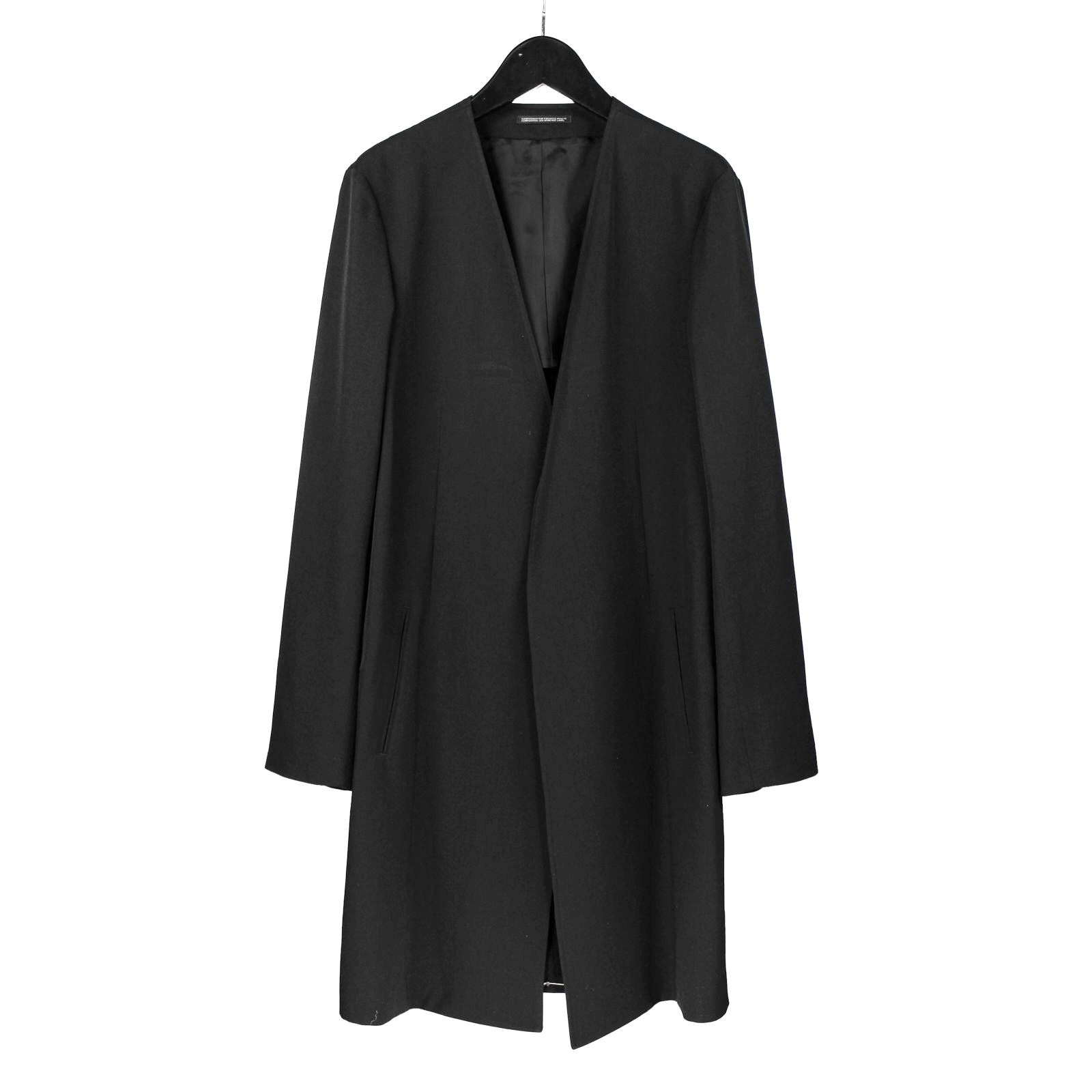 yohji yamamoto - pour homme | ノーカラージャケット / シワギャバ