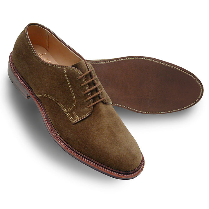 29336F Unlined Suede Plain Toe Blucher (Snuff Suede) – The Alden Shop