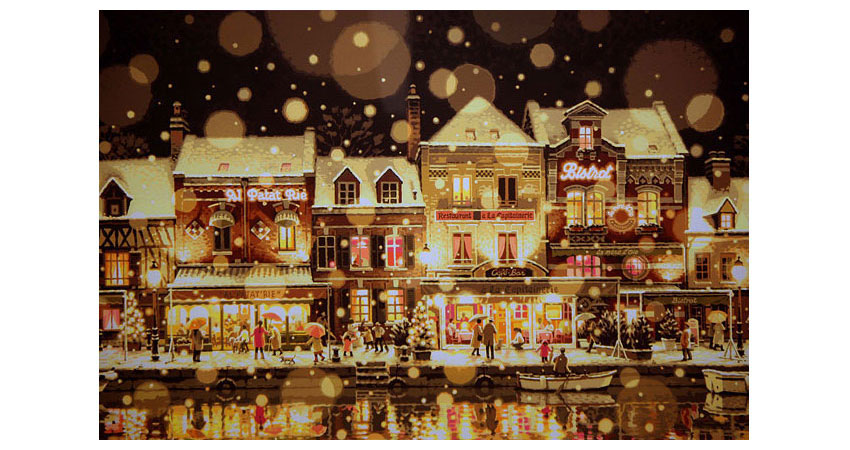 美品】笹倉鉄平 「サン・ルーに降る雪」 公式 ポスター グッズ～笹倉