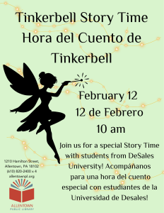 Tinkerbell Storytime – Allentown Public Library
