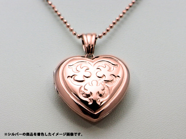 ロケットペンダント ペンダント トップ ハート型[大]14金模様