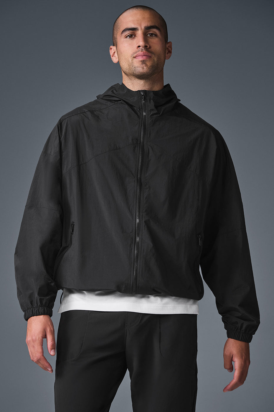 Alo Vantage Nylon Ripstop Track Jacket - Black - Jackets - Free