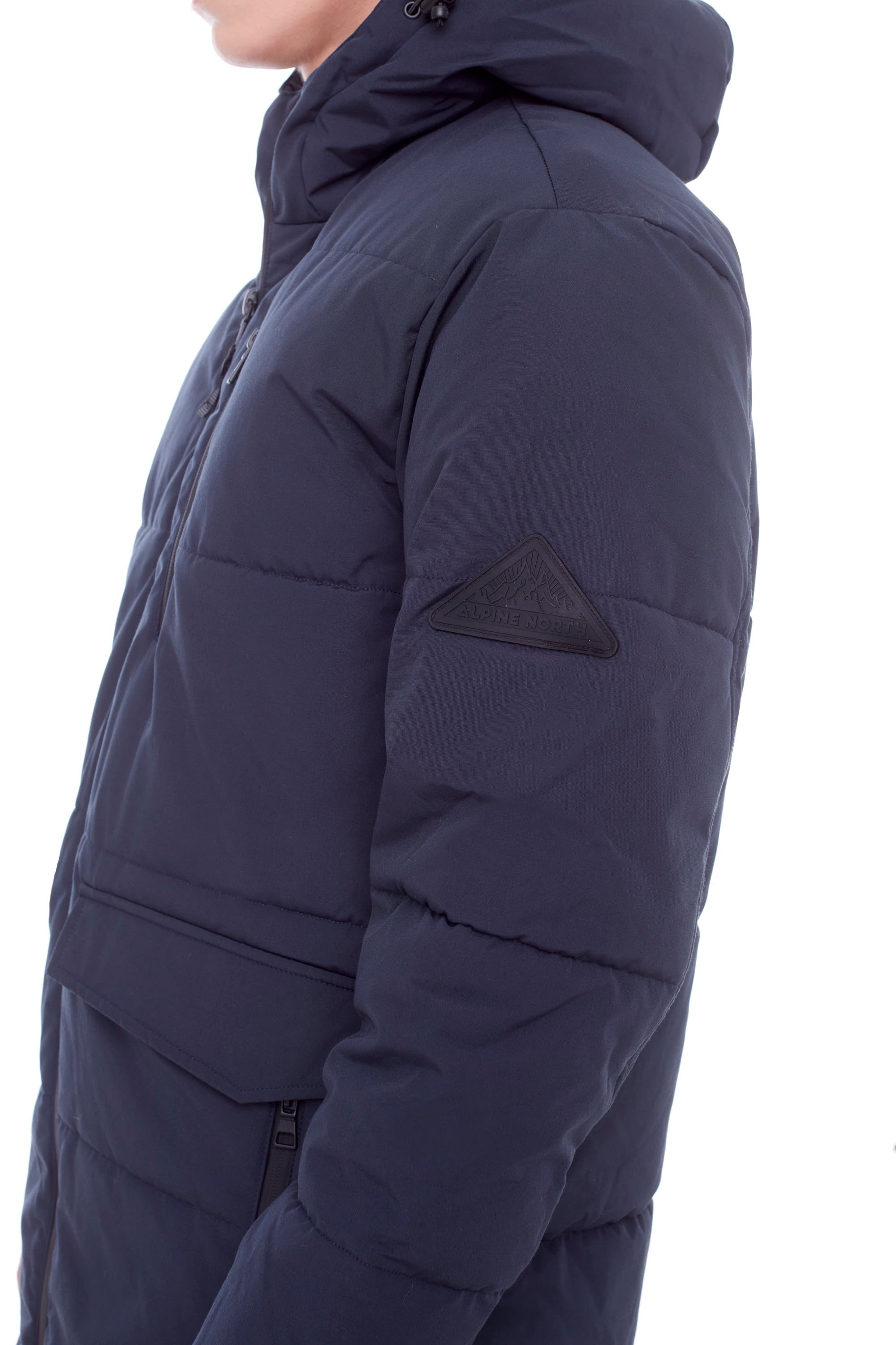 JASPER | MEN'S VEGAN DOWN (RECYCLED) PUFFER COAT, NAVY – Alpine