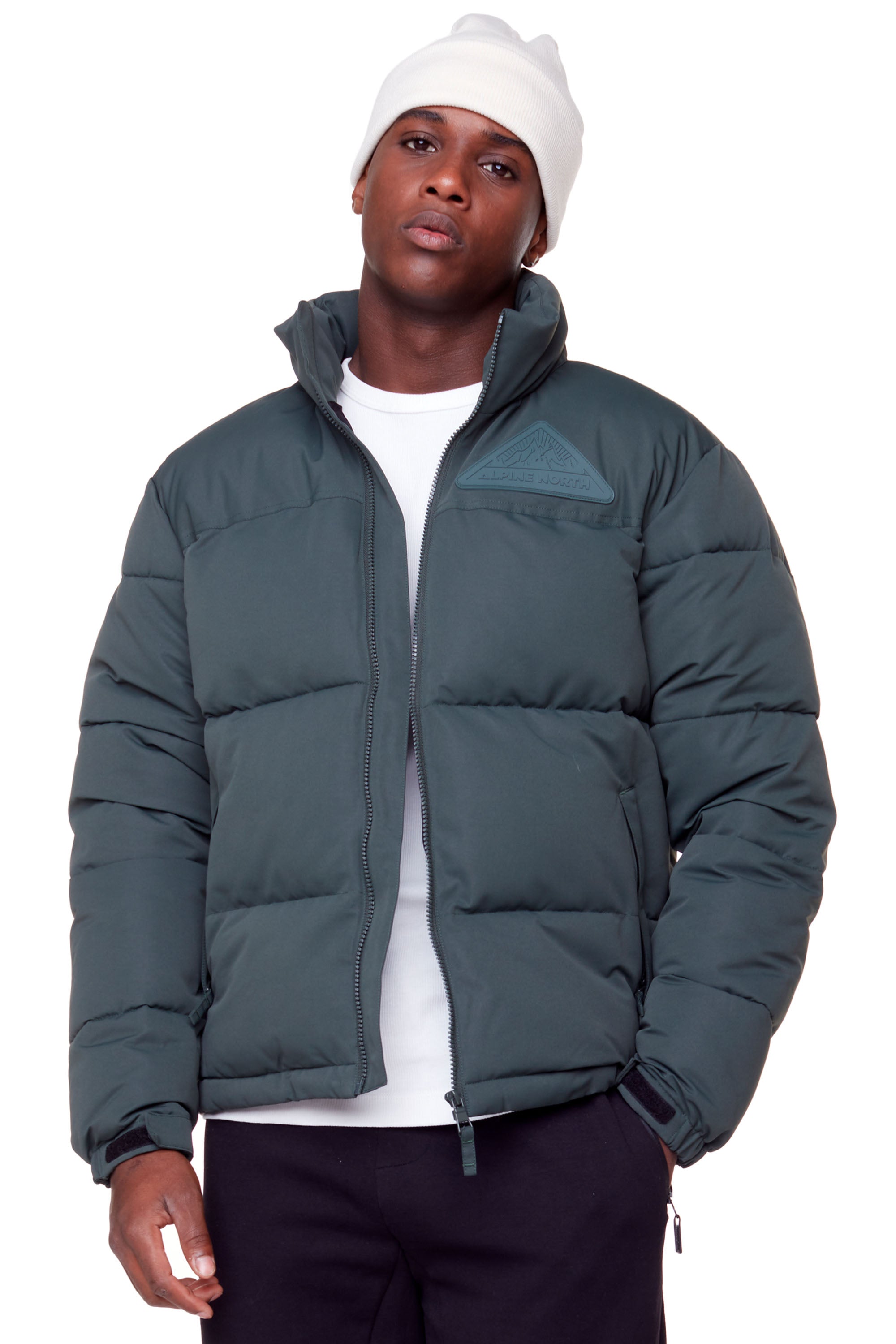 TUKTUT | MEN'S VEGAN DOWN (RECYCLED) PUFFER JACKET, FOREST GREEN