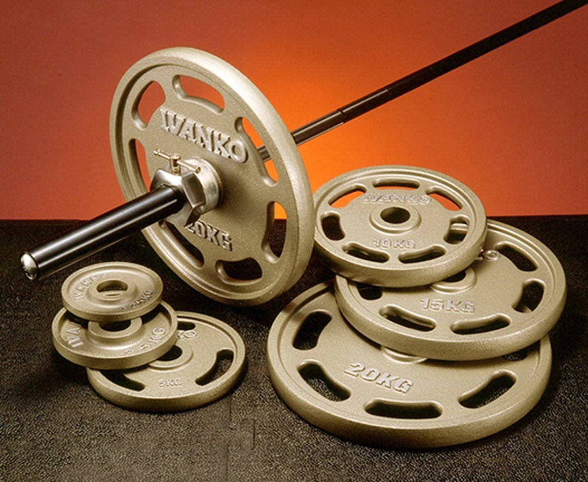 IVANKO オリンピックプレート 105kg＋アイロテック プレートツリー