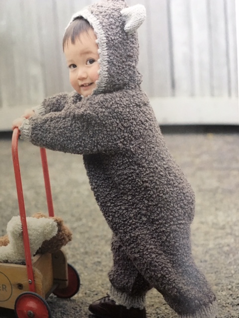 B-28 くまのジャンプスーツ - apricot