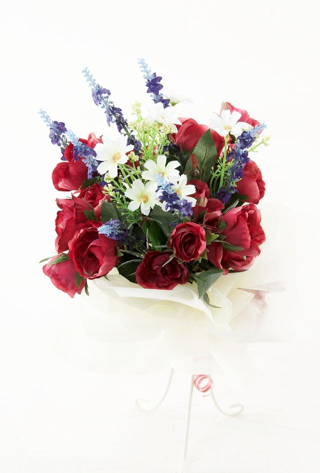 造花・アーティフィシャルフラワー花束・造花ギフトブーケ】ローズ