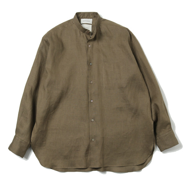 COMFORT FIT BAND COLLAR SHIRT HEMP - MARKAWARE 「Area」