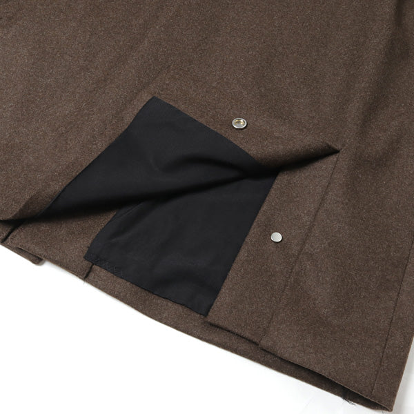 WAYFARER COAT III BLACK WOOL JAPAN FLANNEL - MARKAWARE 「Area」