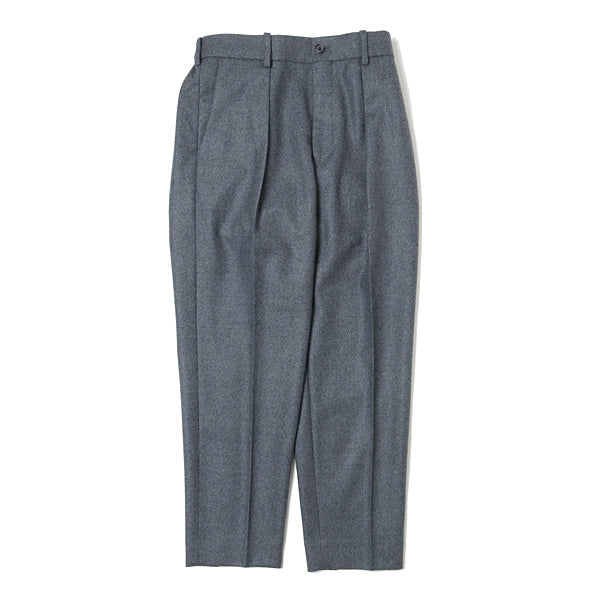 FRONT PLEATS PEGTOP ORGANIC WOOL JAPAN FLANNEL - MARKAWARE 「Area」