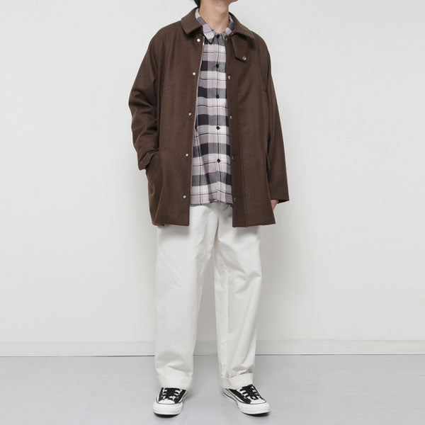 WAYFARER COAT III BLACK WOOL JAPAN FLANNEL - MARKAWARE 「Area」