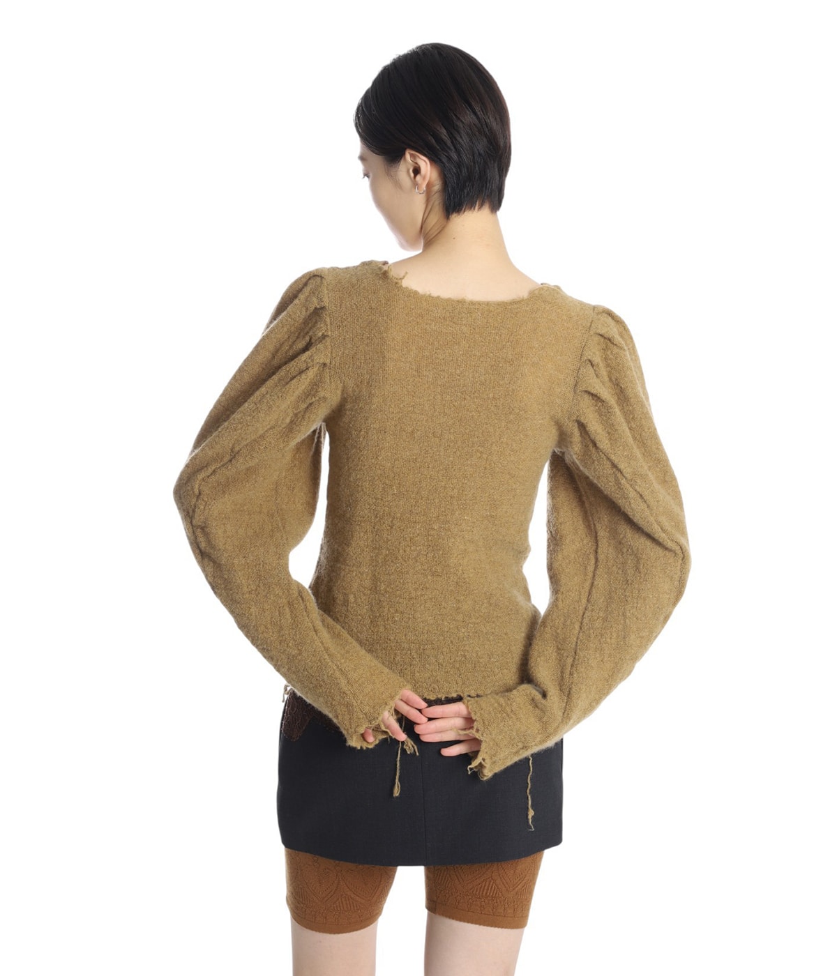 レディース】GAUZE SHETLAND PUFF-SLEEVE TOP | FUMIKA_UCHIDA(フミカ