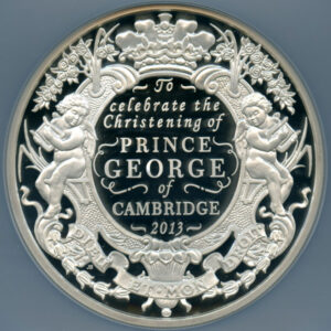 イギリス ジョージ王子洗礼記念 2013年 10ポンド(5オンス) 銀貨 NGC