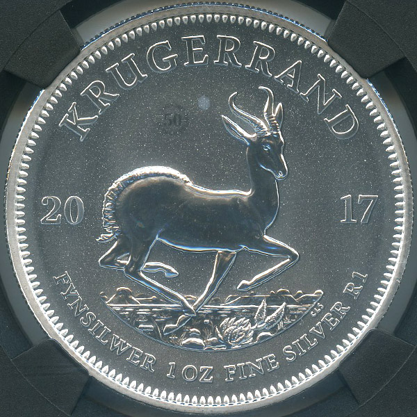 南アフリカ クルーガーランド50周年記念 2017年 1ランド銀貨 NGC SP70