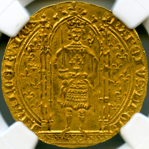 フランス シャルル5世 (1364-80) フランカピエ 金貨 NGC MS61 | ARK
