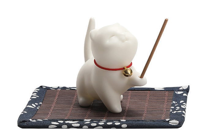 かわいいネコとうさぎのお香立て-お香の香皿・香立て・香立