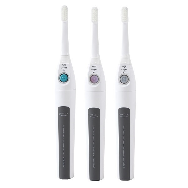 いろいろ試せる！替えブラシ3パック付】超音波歯ブラシ スマイル
